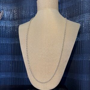 Silver Rope Chain Necklace - Women Jewelry
